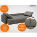 Sofá Tango 2,40m sem caixa, Retrátil e Reclinável Velosuede Cinza - NETSOFAS