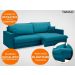 Sofá Tango 2,60m sem caixa, Retrátil e Reclinável Velosuede Royal - NETSOFAS