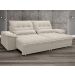 Sofa Bergamo 2,50m Assento Retratil e Reclinavel Velosuede Areia - NETSOFAS