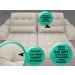 Sofa Bergamo 2,50m Assento Retratil e Reclinavel Velosuede Areia - NETSOFAS