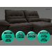 Sofa Bergamo 2,50m Assento Retratil e Reclinavel Velosuede Chocolate - NETSOFAS