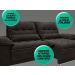 Sofa Bergamo 2,50m Assento Retratil e Reclinavel Velosuede Chocolate - NETSOFAS