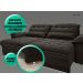 Sofa Bergamo 2,50m Assento Retratil e Reclinavel Velosuede Chocolate - NETSOFAS