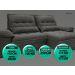 Sofa Bergamo 2,50m Assento Retratil e Reclinavel Velosuede Cinza - NETSOFAS