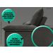 Sofa Bergamo 2,50m Assento Retratil e Reclinavel Velosuede Cinza - NETSOFAS
