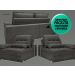 Sofa Bergamo 2,50m Assento Retratil e Reclinavel Velosuede Cinza - NETSOFAS