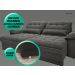 Sofa Bergamo 2,50m Assento Retratil e Reclinavel Velosuede Cinza - NETSOFAS
