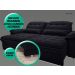 Sofa Bergamo 2,90m Assento Retratil e Reclinavel Velosuede Preto - NETSOFAS