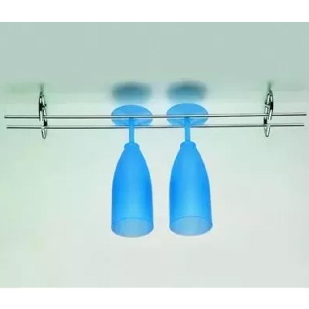 2 Suportes Taças Cromado Decoração Adega Bar Vinho 25cm