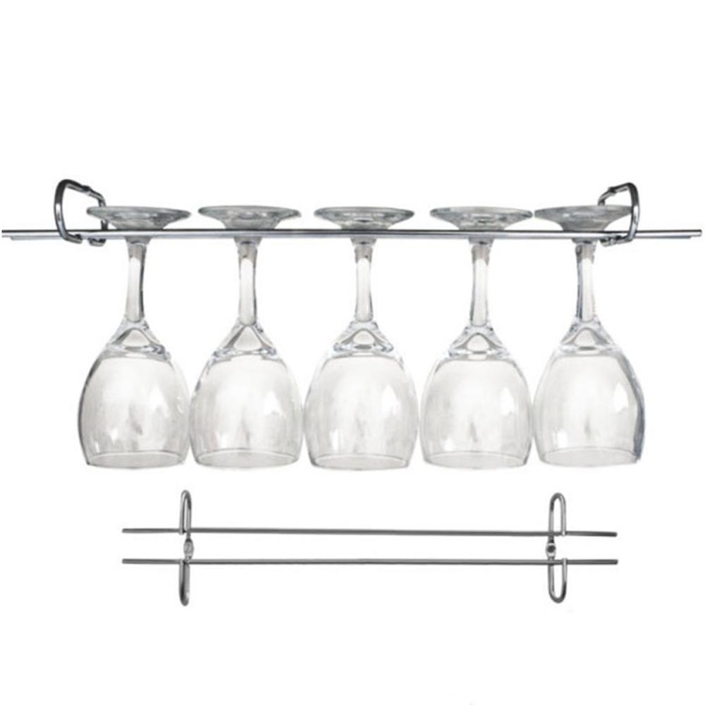 4 Suportes Para Taças Cromado Decoração Bar Vinho 25 Cm