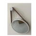 Espelho Adnet 40Cm Branco Com Caramelo - Nacional Iluminação