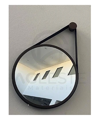 Espelho Adnet 40Cm Marrom Com Preto - Nacional Iluminação