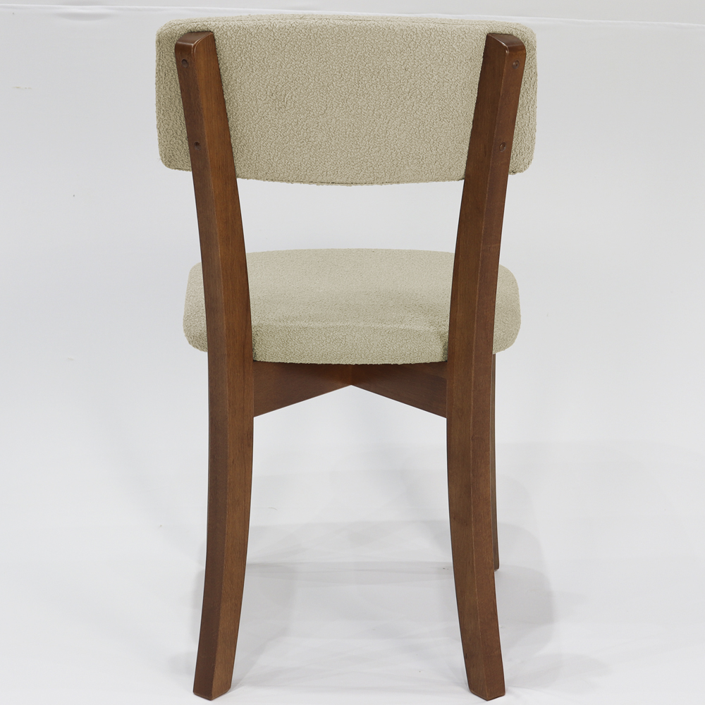 Cadeira Decorativa Estofada Luar Pes Madeira Pinhao Nacc