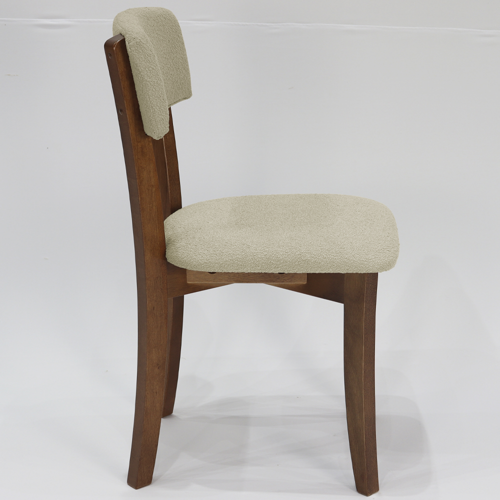 Cadeira Decorativa Estofada Luar Pes Madeira Pinhao Nacc