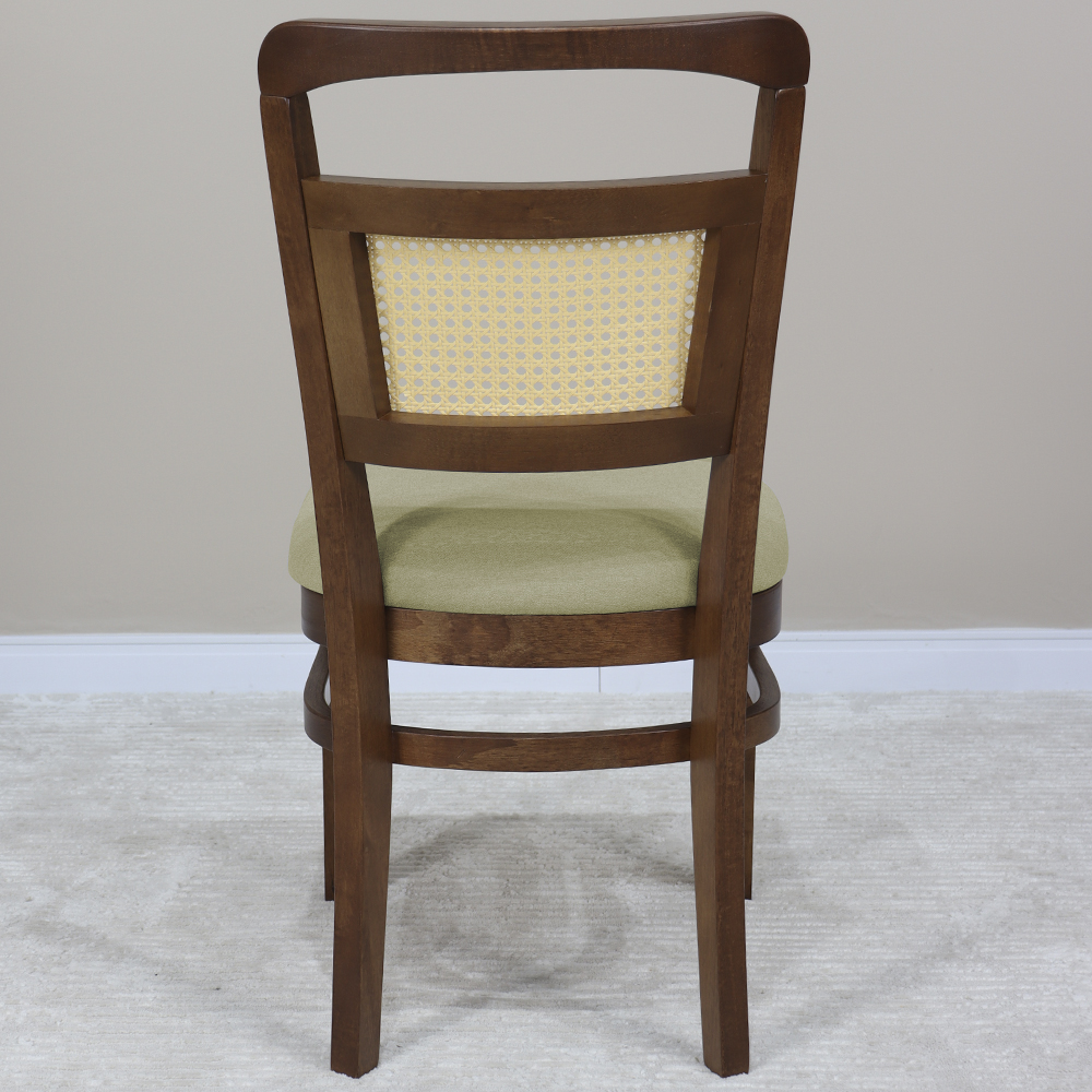 Cadeira Decorativa Ivory Tela Natural Pes Madeira Pinhao Nacc