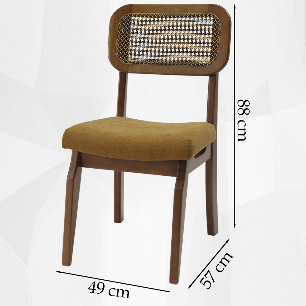 Cadeira Decorativa Vintage Tijolo Pes Madeira Pinhao Nacc