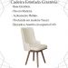 Cadeira Estofada Papel Base Giratoria Madeira Pinhao Nacc