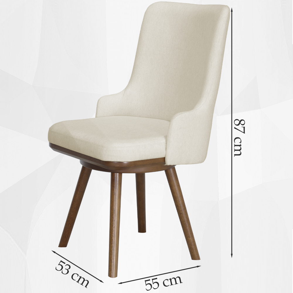Cadeira Estofada Papel Base Giratoria Madeira Pinhao Nacc