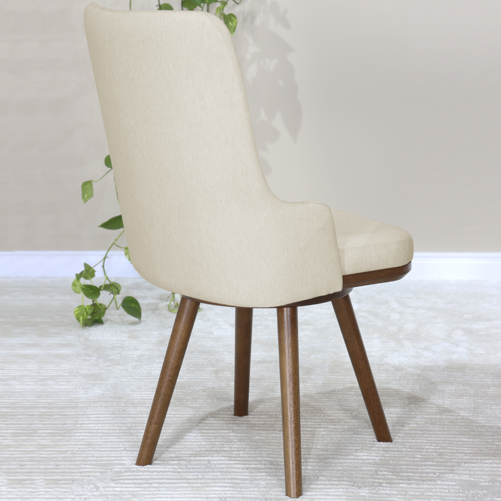 Cadeira Estofada Papel Base Giratoria Madeira Pinhao Nacc