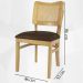 Kit 2 Cadeira Decorativa Cafe Tela Tingida Pes Madeira Amendoa Nacc