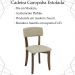 Kit 2 Cadeira Decorativa Estofada Luar Pes Madeira Pinhao Nacc