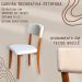 Kit 2 Cadeira Decorativa Estofada Porcelana Pes Madeira Pinhao Nacc