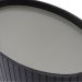 Kit 2 Mesa Apoio Lateral Oval Tampo Vidro Glow Madeira Ebano Preto Nacc