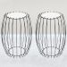 Kit Mesa Apoio Lateral 43 cm Tampo Vidro Branco Base Metal Preto Nacc