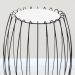 Kit Mesa Apoio Lateral 43 cm Tampo Vidro Branco Base Metal Preto Nacc