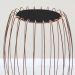 Kit Mesa Apoio Lateral 43 cm Tampo Vidro Preto Base Metal Cobre Nacc