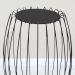 Kit Mesa Apoio Lateral 43 cm Tampo Vidro Preto Base Metal Preto Nacc