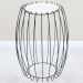 Mesa Apoio Lateral 43 cm Tampo Vidro Branco Base Metal Preto Nacc