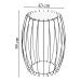 Mesa Apoio Lateral 43 cm Tampo Vidro Branco Base Metal Preto Nacc