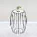 Mesa Apoio Lateral 43 cm Tampo Vidro Branco Base Metal Preto Nacc