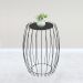 Mesa Apoio Lateral 43 cm Tampo Vidro Preto Base Metal Preto Nacc