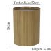 Mesa De Apoio Lateral Oval Tampo Vidro Glow Madeira Amendoa Nacc