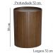 Mesa De Apoio Lateral Oval Tampo Vidro Glow Madeira Pinhao Nacc