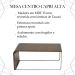 Mesa De Centro Alta Madeira Pinhao Base Metal Niquel Nacc
