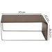 Mesa De Centro Alta Madeira Pinhao Base Metal Niquel Nacc