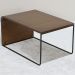 Mesa De Centro Alta Madeira Pinhao Base Metal Preto Nacc