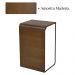 Mesa De Centro Alta Madeira Pinhao Base Metal Preto Nacc