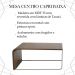Mesa De Centro Baixa Madeira Pinhao Base Metal Niquel Nacc