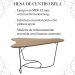 Mesa De Centro Boomerang Madeira Amendoa Base Metal Preto Nacc