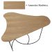 Mesa De Centro Boomerang Madeira Amendoa Base Metal Preto Nacc