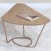 Mesa De Centro Gota Madeira Amendoa Base Metal Cobre Nacc