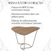 Mesa De Centro Organica Coraçao Amendoa Base Metal Cobre Nacc