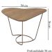 Mesa De Centro Organica Coraçao Amendoa Base Metal Cobre Nacc