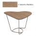 Mesa De Centro Organica Coraçao Amendoa Base Metal Cobre Nacc