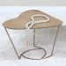 Mesa De Centro Organica Coraçao Amendoa Base Metal Cobre Nacc