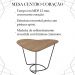 Mesa De Centro Organica Coraçao Amendoa Base Metal Preto Nacc